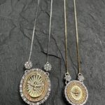 Colar Espírito Santo Banhado à Ouro 18k e á Ródio Branco Cravejado com Zircônia Branca
