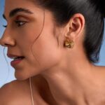 Brinco Ondas Banhado à Ouro 18k Liso