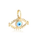 Pingente Banhado à Ouro 18K Olho Grego Vazado Madrepérola