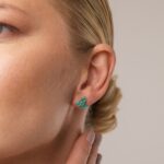 Brinco Mini Uva Turmalina Fusion Ródio Branco