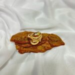 Anel Gotas Banhado à Ouro 18k com Textura