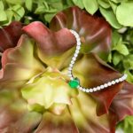 Pulseira Riviera Mini Esmeralda Banhada à Ródio Branco Cravejada com Zircônia Branca