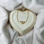 Pulseira Coração Banhado à Ouro 18k com Cristais Delicado