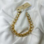 Pulseira Riviera Princesa Banhada à Ouro 18k Cravejado com Zircônia Branca