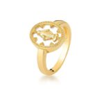 Anel Nossa Senhora das Graças Banhado à Ouro 18k com Madre Pérola