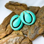 Brinco Boton Esmaltado Banhado à Ouro 18k Elegante