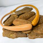 Colar Aro Duas Gotas Esmaltado  Caramelo/Rosé