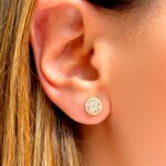 Brinco Banhado à Ouro 18k Cravejado com Zircônia Branca