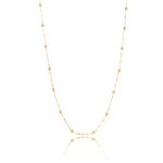 Colar Elos Banhado à Ouro 18k com Bolinhas Lisas