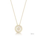 Corrente Banhada à Ouro 18k com Pingente Inteiro Cravejado com Zircônia