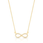 Colar Banhado à Ouro 18k Símbolo Infinito Cravejado com Zircônia