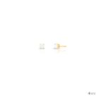 Brinco Ponto de Luz 4 garras com Pedra Redonda Cravejada