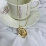 Colar Pai Nosso cravejado Zircônia Branca