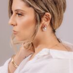 Brinco Dior Rosa Banhado à Ouro 18k com Pérola