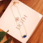 Colar Olho Grego Banhado à Ouro 18k com Pedra Azul e Cílios Cravejados com Zircônia Branca