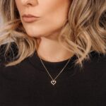 Corrente Banhado à Ouro 18k com Coração Cravejado com Zircônia