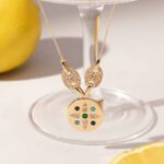 Colar Banhado à Ouro 18K Nano Mandala de Estrela com Pedras Coloridas de Cristal