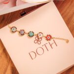 Pulseira Olho Grego Banhado à Ouro 18K com Zircônia Coloridas