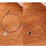 Bracelete Liso com Pingente Coração