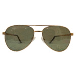 Óculos Aviador Tradicional Dourado Lente Verde