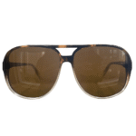 Óculos Aviador Tartaruga Lente Degradê Marrom Total