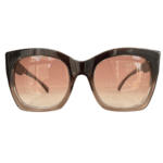 Óculos Quadrado Grande Café Lente Marrom Degradê