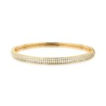 Bracelete Banhado à Ouro 18K  Linhas Cravejadas em Zircônia