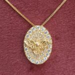 Colar Espírito Santo Banhado à Ouro 18K Cravejado com Zircônia